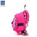 wholesale fashion waterproof six wheels climb stairs trolley bag for girl